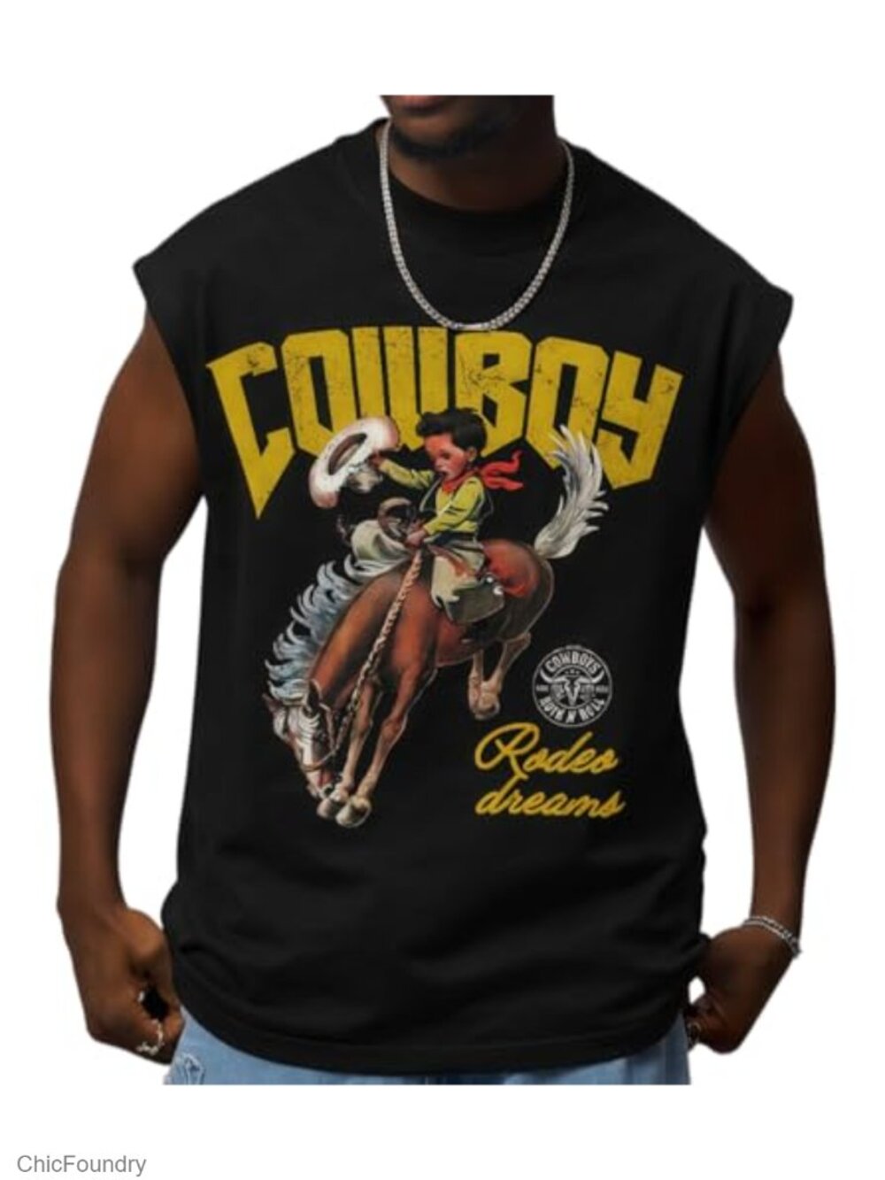100% Cotton Graphic Tank Top Unisex Oversized Y2K Crew Neck